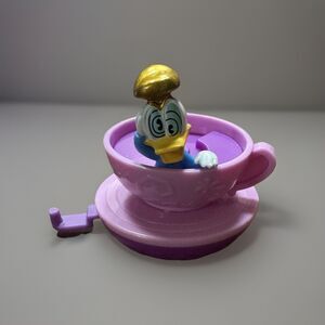 RARE McDonalds Disney Donald Duck GOLD Hat Mad Tea Party Cup Ride Toy Happy Meal